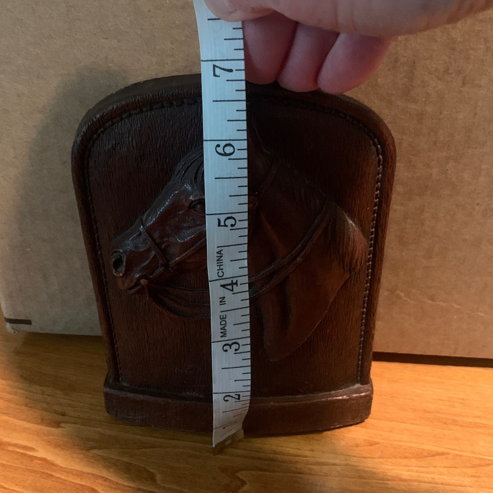 Vintage Brown 1940s Syroco Wood Horse Head Bookend Set of 2…2nd One Just Found! - Picture 9 of 16